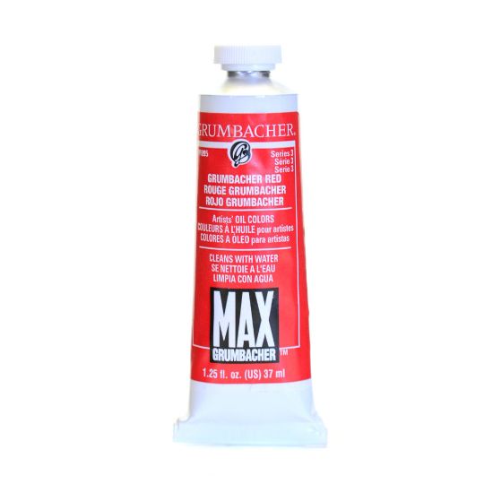 Picture of Grumbacher Max Water Miscible Oil Colors, 1.25 Oz, Grumbacher Red (Naphthol Red), Pack Of 2