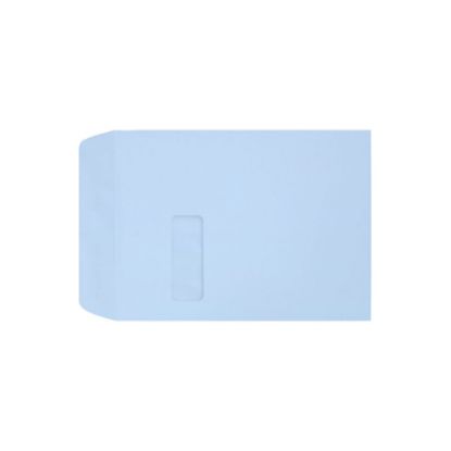 Picture of LUX #9 1/2 Open-End Window Envelopes, Top Left Window, Gummed Seal, Baby Blue, Pack Of 50