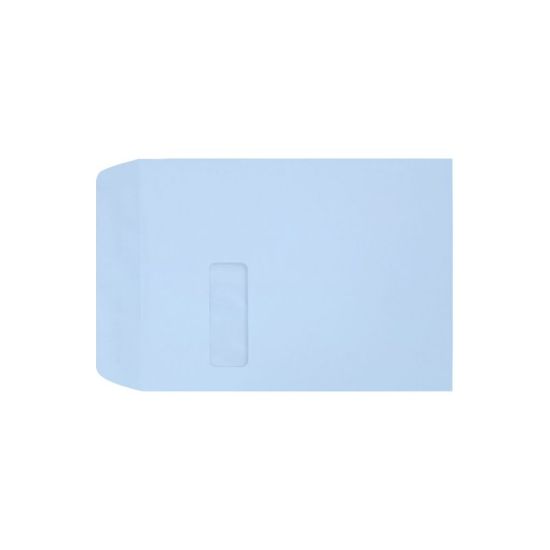 Picture of LUX #9 1/2 Open-End Window Envelopes, Top Left Window, Gummed Seal, Baby Blue, Pack Of 50