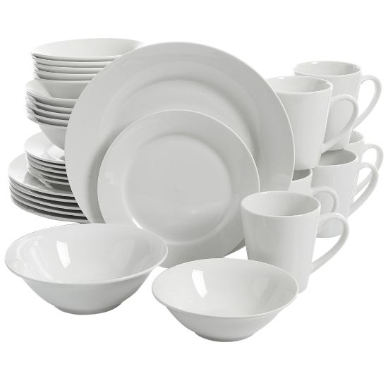 Picture of Gibson Home Noble Court 30-Piece Ceramic Dinnerware Set, White