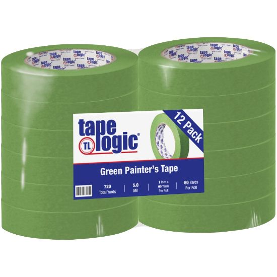 Picture of Tape Logic 3200 Painters Tape, 3in Core, 1in x 180ft, Green, Case Of 12