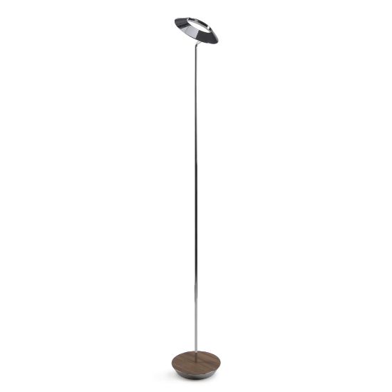 Picture of Koncept Royyo LED Floor Lamp, 45-1/2inH, Chrome Body/Oiled Walnut Base