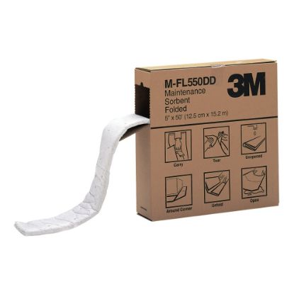 Picture of 3M Maintenance Sorbent Folded Rolls, 5in x 600in, Gray, Case Of 3 Rolls