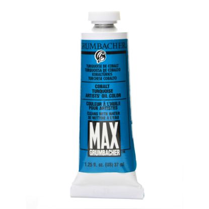 Picture of Grumbacher Max Water Miscible Oil Colors, 1.25 Oz, Cobalt Turquoise