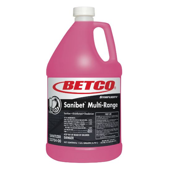 Picture of Betco Sanibet Multi-Range Sanitizer, 1 GAL Bottle, Case Of 4