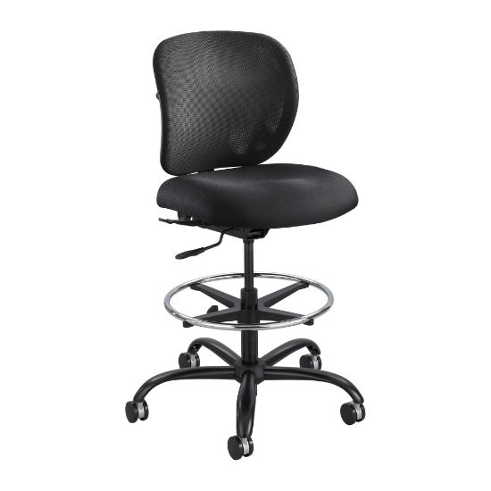 Picture of Safco Vue Heavy-Duty Stool, Mesh Back/Vinyl Seat, Black