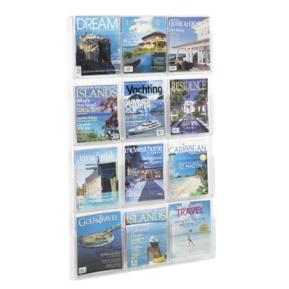 Picture of Clear Literature Rack, Magazine, 12 Pockets