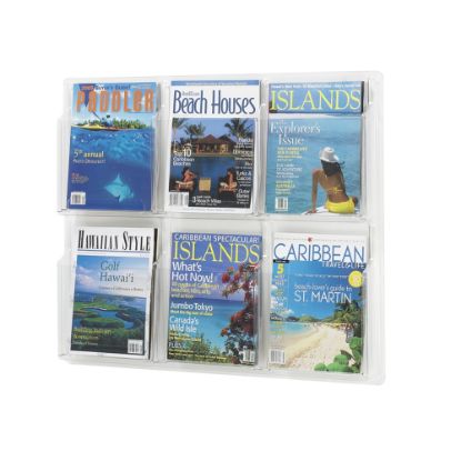 Picture of Clear Literature Rack, Magazine, 6 Pockets