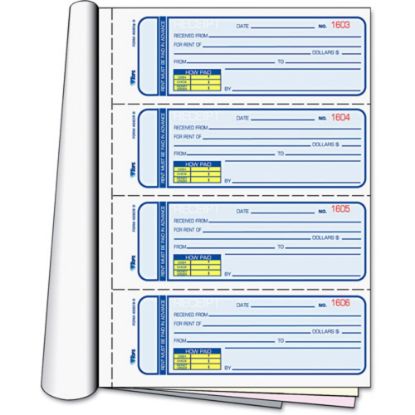 Picture of Adams Manifold Receipt Book, 2 Parts, 2-3/4in x 7-1/4in