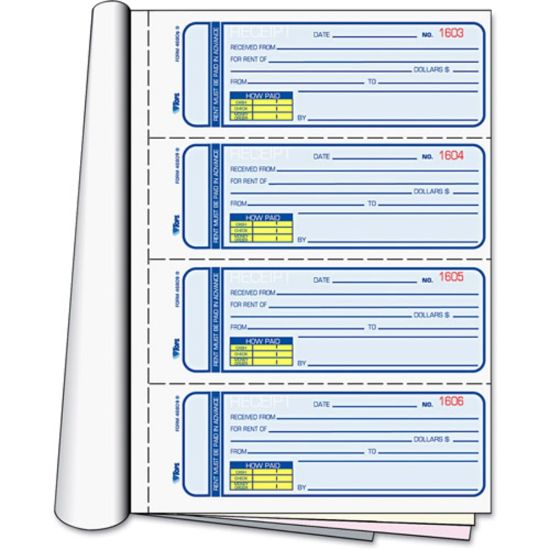 Picture of Adams Manifold Receipt Book, 2 Parts, 2-3/4in x 7-1/4in