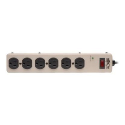 Picture of Tripp Lite Waber Surge Protector Power Strip Metal 6 Outlet 6ft Cord - Surge protector - output connectors: 6 - black, beige