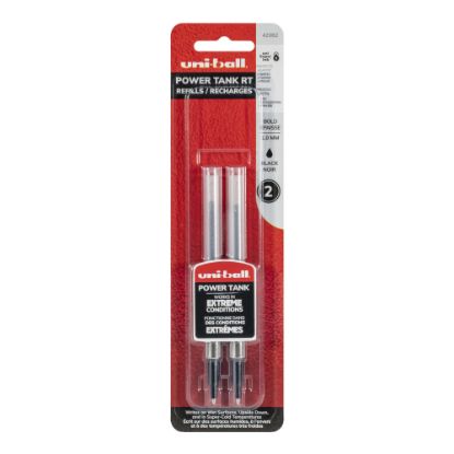 Picture of uni-ball Power Tank Ballpoint Pen Refill, 1.0 mm, Black, Pack Of 2