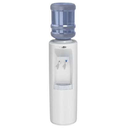 Picture of Oasis Atlantis Cook n Cold Floorstand Bottle Water Dispenser, 38 11/16inH x 13inW x 12 13/16inD, White