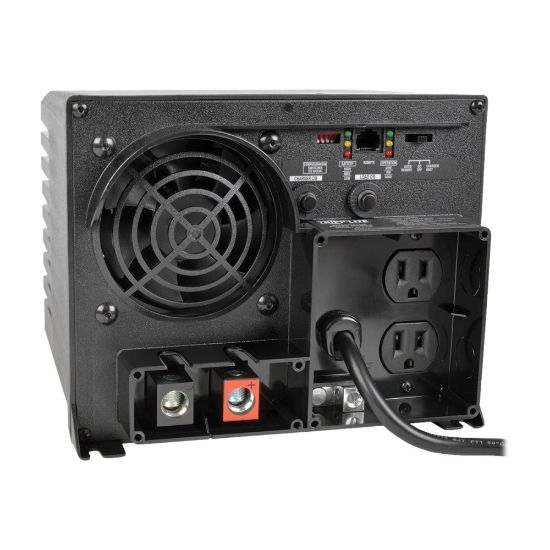 Picture of Tripp Lite 1250W APS 12VDC 120V Inverter / Charger w/ Auto Transfer Switching ATS 2 Outlets 5-15R - DC to AC power inverter - 12 V - 1.25 kW - output connectors: 2 - Canada, United States