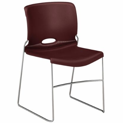 Picture of HON Olson Stacker Chairs, 17 1/2inH x 17 1/4inW x 18 1/4inD, Mulberry, Set Of 4