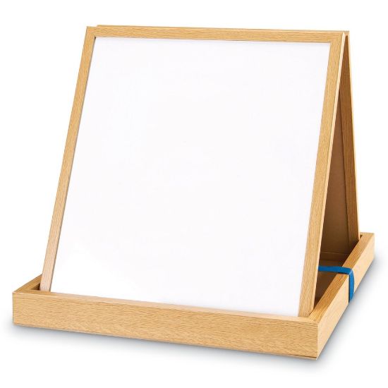 Picture of Learning Resources Double-Sided Tabletop Easel, 17 3/4in x 19 3/4in, Wood, Brown