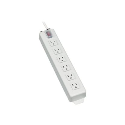 Picture of Tripp Lite Power Strip 120V 5-15R 6 Outlet Metal 15ft Cord 5-15P - Power strip - 15 A - AC 120 V - input: NEMA 5-15 - output connectors: 6 (NEMA 5-15) - 15 ft cord - light gray