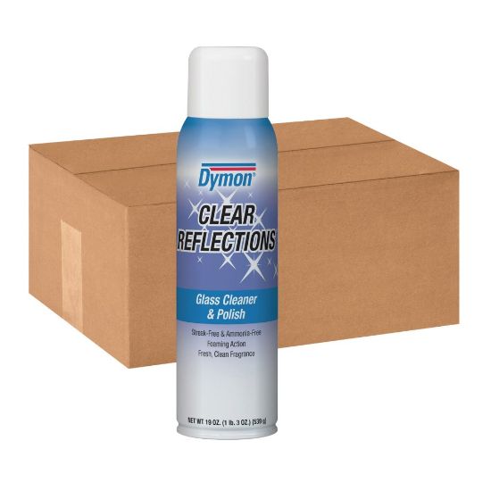 Picture of Dymon Clear Reflections Glass Cleaner Aerosol Spray, 20 Oz Can, Case Of 12