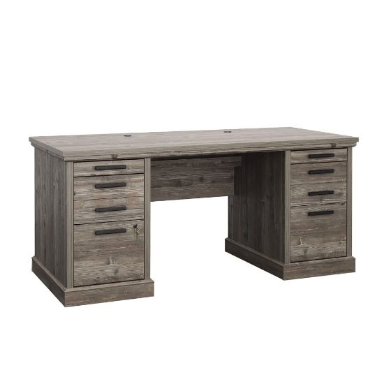 Picture of Sauder Aspen Post 65inW Executive Computer Desk, Pebble Pine