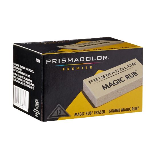 Picture of Prismacolor Magic Rub Vinyl Erasers, White, Pack Of 12