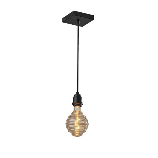 Picture of Adesso Wren Pendant Lamp, 5inW, Natural/Black