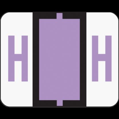 Picture of Smead BCCR Bar-Style Permanent Alphabetical Labels, H, Lavender, Roll Of 500