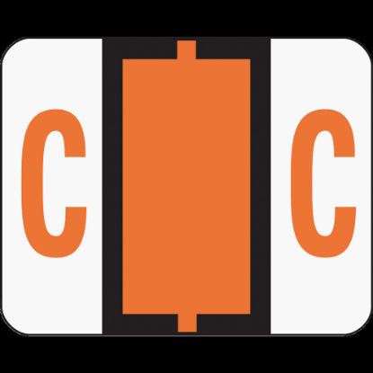 Picture of Smead BCCR Bar-Style Permanent Alphabetical Labels, C, Dark Orange, Roll Of 500