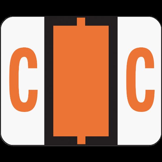 Picture of Smead BCCR Bar-Style Permanent Alphabetical Labels, C, Dark Orange, Roll Of 500