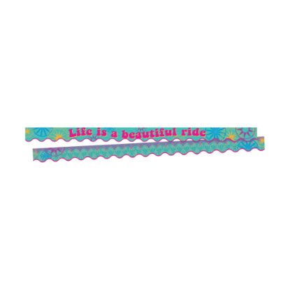 Picture of Barker Creek Scalloped-Edge Border Strips, 2 1/4in x 36in, Life Is Beautiful, Pre-K To College, Pack Of 26