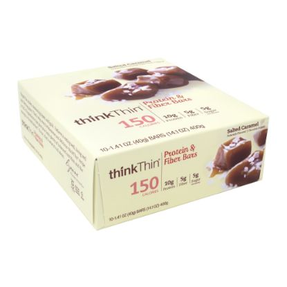 Picture of thinkTHIN Salted Caramel Protein Bars, 1.41 Oz, Box Of 10 Bars