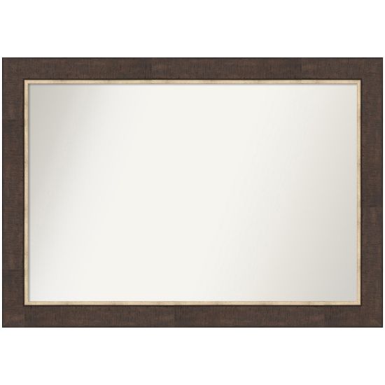 Picture of Amanti Art Non-Beveled Rectangle Framed Bathroom Wall Mirror, 29in x 41in, Lined Bronze