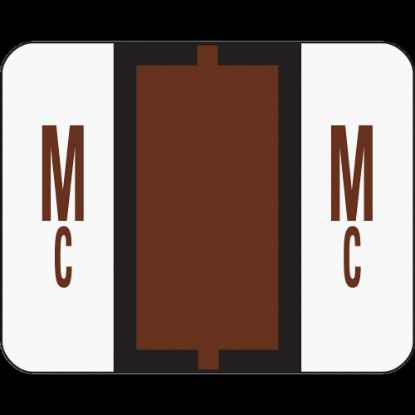 Picture of Smead BCCR Bar-Style Permanent Alphabetical Labels, Mc, Brown, Roll Of 500