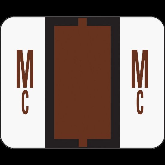 Picture of Smead BCCR Bar-Style Permanent Alphabetical Labels, Mc, Brown, Roll Of 500