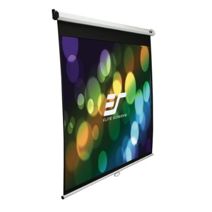 Picture of Elite Screens Manual Series M135UWV2 - Projection screen - ceiling mountable, wall mountable - 135in (135 in) - 4:3 - MaxWhite - black