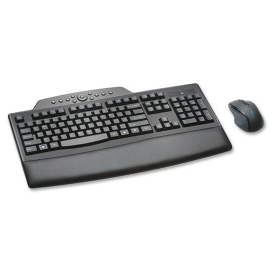 Picture of Kensington Pro Fit Comfort Wireless Keyboard & Mouse, Contoured/Curved Full Size Keyboard, Right-Handed Optical Mouse, KMW72403