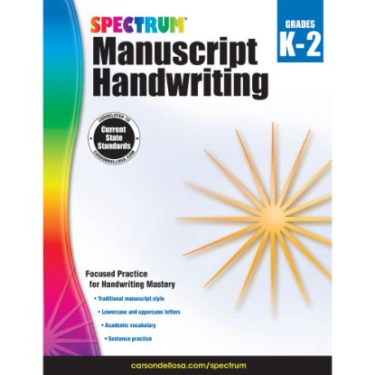 Picture of Spectrum Manuscript Handwriting Workbook