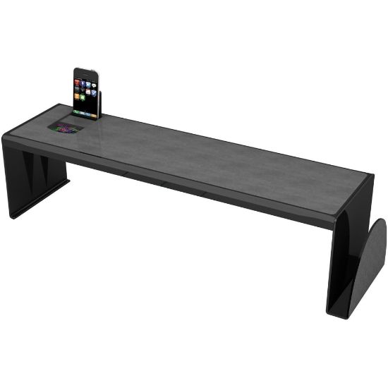 Picture of Deflecto Heavy-Duty Desk Shelf, 6 13/16inH x 25 5/8inW x 7inD, Black