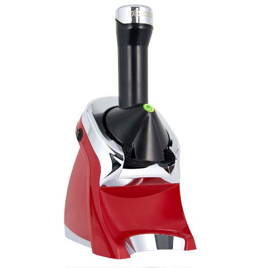 Picture of Edgecraft Yonanas Deluxe Non-Dairy Frozen Fruit Soft Serve Dessert Maker, 10-1/4in x 15-5/8in x 6-1/2in, Red