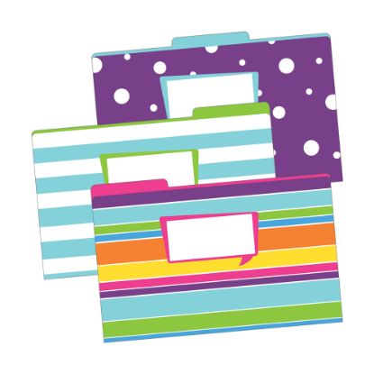 Picture of Barker Creek Tab File Folders, 8 1/2in x 14in, Legal Size, Happy, Pack Of 9