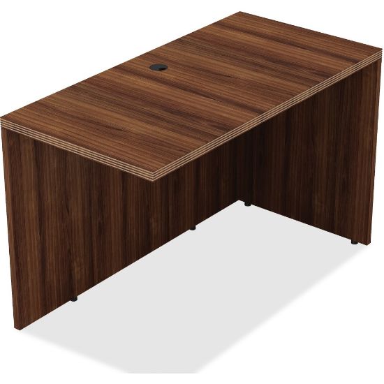 Picture of Lorell Chateau 42inW Reverse Desk Return, Walnut