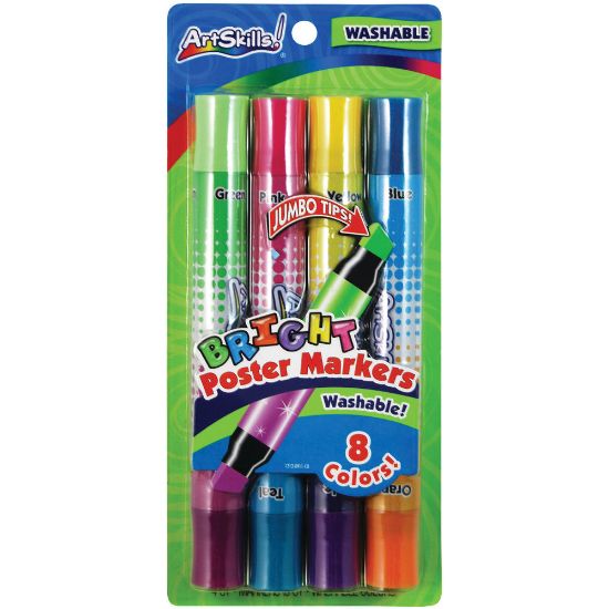 Picture of ArtSkills Double-Sided Neon Markers, Assorted, Pack Of 4