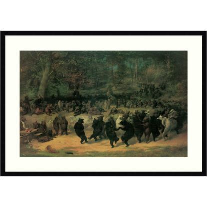 Picture of Amanti Art The Bear Dance by William Beard Wood Framed Wall Art Print, 37inW x 26inH, Black