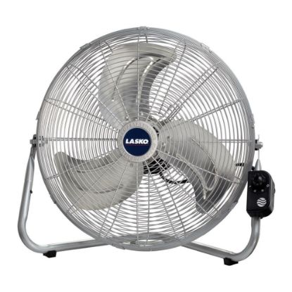 Picture of Lasko Portable Fan - 20in Diameter - 3 Speed - Energy Efficient, Pivoting Head - 22in Height x 22in Width - Rubber, Steel - Silver