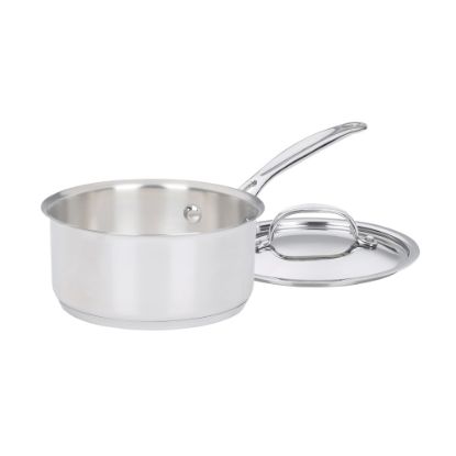 Picture of Cuisinart Chefs Classic Saucepan With Cover, 1 Quart, Stainless Steel