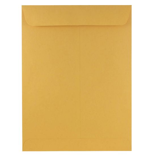 Picture of JAM Paper Open-End 9in x 12in Envelopes, Gummed Seal, Brown Kraft, Pack Of 100 Envelopes