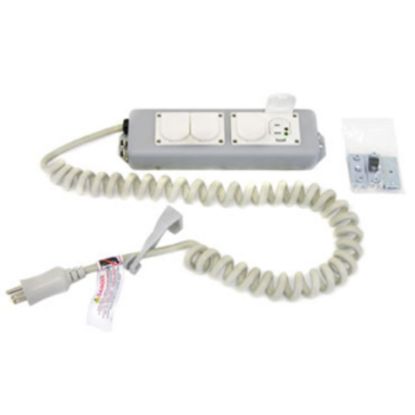 Picture of Ergotron 4-Outlets Medical Grade Power Strip - NEMA 5-15P - 4 NEMA 5-15R Hospital Grade - 8ft