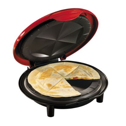 Picture of Nostalgia Electrics EQM200 Quesadilla Maker, Red/Black