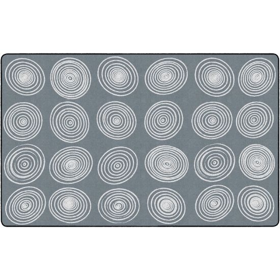 Picture of Flagship Carpets Circles Rug, Rectangle, 7ft 6in x 12ft, Gray/White