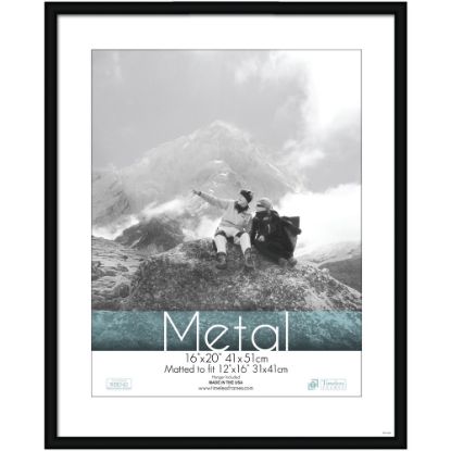 Picture of Timeless Frames Metal Picture Frame, 16in x 20in With Mat, Black