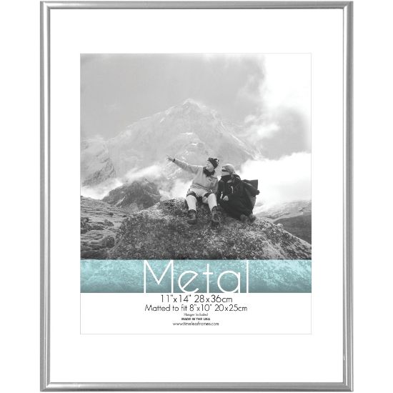 Picture of Timeless Frames Metal Frame, 11in x 14in With Mat, Silver